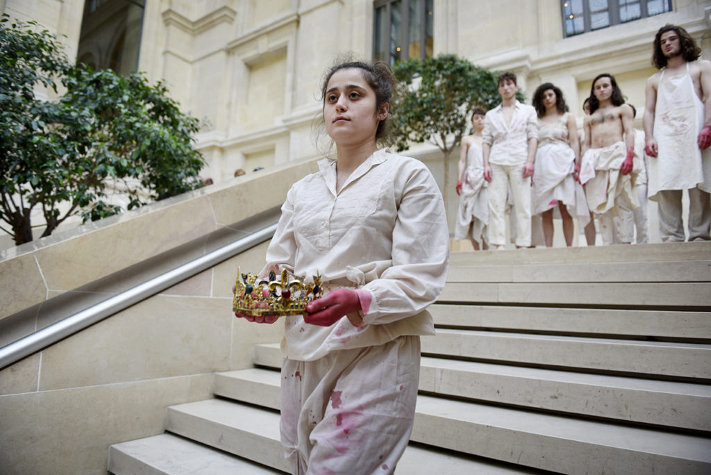 Les Jeunes 0nt la Parole. Opération "Les Jeunes ont la parole" (JOP), au sein du musée du Louvre. Musée du Louvre, Paris - Marcus Borja